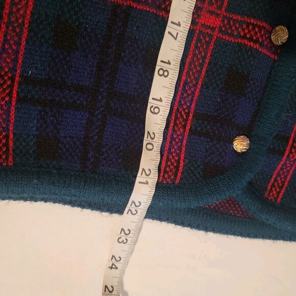 Deloache Heathmoor Womens Sweater Size Large L Cardigan‎ Plaid Scottish - Picture 7 of 7